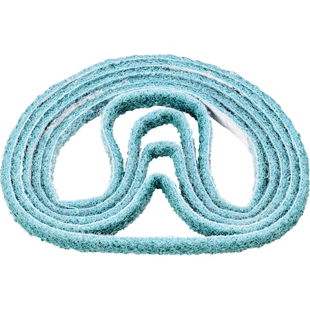 Pferd Sanding Belt, 1/4" W, 12" L, Surface Conditioning, Aluminum Oxide, 240 F Grit, Very Fine, Polivlies 43636